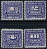 Canada J11-14 Mint Hinged Postage Dues From 1933-34 - Postage Due