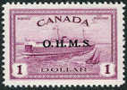 Canada O10 SUPERB Mint Never Hinged $1 Official From 1949-50 - Sovraccarichi