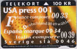 Denmark, KR 004, New International Codes, Only 20.000 Issued. 2 Scans. - Denemarken