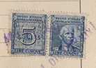 1938 - MARCA PER TASSA LUSSO E SCAMBI - Lire 5  ( Su Documento) - Revenue Stamps