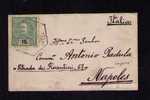 D.Charles Ier, Lettre Circulé Lisboa Portugal Cover Covers Italy Napoles 1898 Avec T. Vert 15rs. D.11 1/2 Gc262 - Briefe U. Dokumente