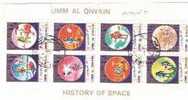 31701)foglio Commemorativo Serie  Apollo 12 Di 8 Valori  + Annullo - Umm Al-Qiwain