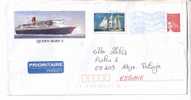 GOOD FRANCE Postal Cover To ESTONIA 2009 - Good Stamped: Ships - Queen Mary II & Iskra - Lettres & Documents