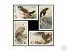 1987 CHINA T-114 BIRDS OF PRAY 4V STAMP - Neufs