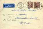 Carta Aerea SAFFLE (Suecia) 1953, Reexpedida - Briefe U. Dokumente