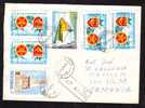 Romania To Germania,1990  Nice Franking 6 Stamps On  Cover!! - Lettres & Documents