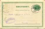 AA55 - OLD POSTAL STATIONARY From SWEDEN LANDSKRONA To GLASGOW Year 1906 - Briefe U. Dokumente