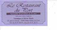 PETITE CARTE PUBLICITAIRE   - Le RESTAURANT DU PORT    à   SAINT VALERY EN CAUX, 76 - Andere & Zonder Classificatie