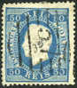 Portugal #43 Used 50r Blue King Luiz Of 1879 - Oblitérés