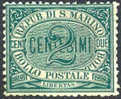 San Marino #1 Mint Hinged 2c Green From 1877 - Nuevos