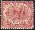 San Marino #3 Used 2c Claret From 1895 - Usados