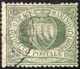 San Marino #5 Used 5c Olive Green From 1892 - Oblitérés