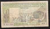 W.A.S. SENEGAL P706Kc 500 FRANCS 1981 Signature 15     FINE - Senegal