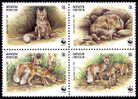 KYRGYZSTAN - KIRGHIZTAN : 28-04-1999 (**) : Bloc Of 4v : WWF Corsac Fox - Kirghizistan