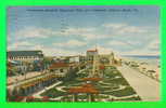 DAYTONA BEACH, FL. - OVERLOOKING OCEANFRONT PARK - ANIMATED -  MURREL POST CARD CO - TRAVEL IN 1957 - Daytona