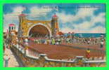 DAYTONA BEACH, FL. - BAND SHELL OCEAN FRONT PARK  -  ANIMATED  - PUB. BY SOUTHERN CARD & NOVELTY CO - TRAVEL IN 1957 - - Daytona