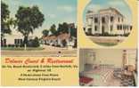 Norfolk VA, Delmar Court & Restaurant Motel Lodging, On C1930s/40s Vintage Linen Postcard - Norfolk