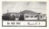 Newport RI, Rhode Island, The Mile Post Restaurant, On 1930s/40s Vintage Postcard - Newport