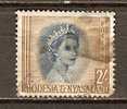 Rhodesia + Nyasaland(Zimbabwe)  1954  2/-  (o) - Rhodesien & Nyasaland (1954-1963)