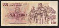 TCHECOSLOVAQUIE CZECHOSLOVAKIA   P93 500  KORUN  1973  Serie Z14   VF   NO P.h. - Tchécoslovaquie