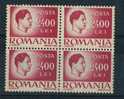 Roemenie Y/T 817 (**) In Blok Van 4. - Unused Stamps