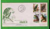 Gc880 BRAZIL Birds Oiseaux Pajaros Faune PSITACÍDEOS Lubrapex-80  Aves Animals Cover 1980 Portugal Lisboa - Parrots