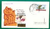 AUSTRALIA - VF 50th ANNIV FIRST FLIGHT ENGLAND-AUSTRALIA COVER - Eerste Vluchten