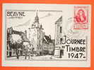 FRANCE JOURNEE DU TIMBRE De 1947-N°779 Sur Carte Locale De Beaune.  TB - ....-1949