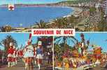 ZS766  Carnaval Souvenir De Nice La Promenade Des Anglais Majorettes And Flower Battle - Karneval - Fasching