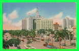 MIAMI, FL. - BISCAYNE BLVD LOOKING SOUTH FROM N.E. 5th STREET - ANIMATED VINTAGE CARS - - Miami