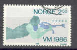 Norway 1986 Mi. 940  2.50 Kr Biathlon Weltmeisterschaften World Championship VM - Usados