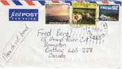 2002 New Zealand Fast Post ASirmail Cover With Great Stamps, Sheep And 2 Coastal Scenes,nice! - Briefe U. Dokumente