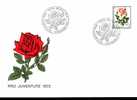 Fdc Suisse 1972 Fleurs Roses Madame Dimitriu - Roses