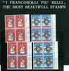 VATICANO 1958 INCORONAZIONE GIOVANNI XXIII QUARTINA BORDO DI FOGLIO NUOVO MNH - Unused Stamps