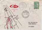 Vol  (Flight) SAS Stockholm-Kiruna 1.6.63 / Artic Circle Polirkeln - Covers & Documents