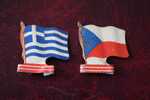 GRECE TCHECOSLOVAQUIE  COLLECTION L'ALSACIENNE BISCUITS -TOLE PEINTE ???? DRAPEAUX FLAGS BANDERA FAHNE BANDIERA ???? ? - Souvenirs