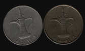 UNITED ARAB EMIRATES / 1984 & 1989 / 1 DIRHAM / 2 SCANS. - Emiratos Arabes