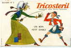 BUVARD PUBLICITAIRE POUR LE PANSEMENT TRICOSTERIL. BUVARD N° 5. UN BON PETIT DIABLE. Années 1950 / 60 - Drogisterij En Apotheek