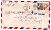 E105 - USA LETTER TO ITALY 26/11/1966 - Cartas & Documentos