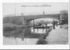 93 - BONDY - PECHEURS  DU BORD ET EN BARQUE , DANS LE CANAL, AU PONT D'AULNAY - Bondy