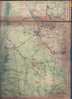 CARTE NAVIGATION AERIENNE De 1930 ~ Service Géographique De L´armée Secteur BORDEAUX . Entoilée 4 Volets. - Fliegerei