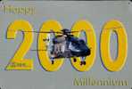 Plaque "HELICOPTERE" Happy Millennium 2000 - Placas En Aluminio (desde 1961)
