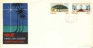 1976 Niue Cachet FDC With Complete Christmas Set. - Niue