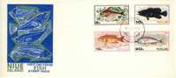 1973 Niue Cachet FDC With Complete Fishes Set. - Niue