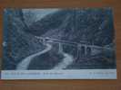 Route De Cauterets Pont De Mayaba Avec Train Ed. D.T. Lourdes Dos Non Divisé Ca 1900 - Argeles Gazost