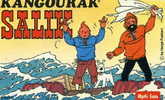 AUTOCOLLANT PUB AVEC TINTIN POUR KANGOURAK SALIK. HERGE PUBLIART. RARE. SD (Années 1970) - Autocollants