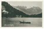 Lac Champex  (Suisse) - CPSM -  Montagne Du Grand Combin ... Barque - Mon