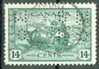 1943 14 Cent Ram Tank Issue,  #0259 4 Hole Perforation - Perforés