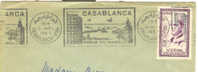 Casablanca Maroc 1957 - Lettre Entière Avec Belle Flamme - Port Avion Mosquée - Brieven En Documenten