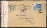 Yv N°114A - 3p. Bleu,obl. JOHANNESBURG Good Telegrams S/L. Censurée Du 30-1-1940 Vers Bruxelles - Importateur De Machine - Unclassified